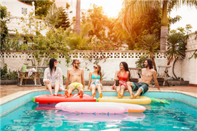 Inflatable swimming ring